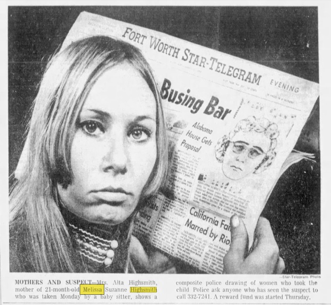 1971年女兒失蹤時，艾塔接受媒體採訪。（圖／翻攝自FB@Ginger Pedersen）